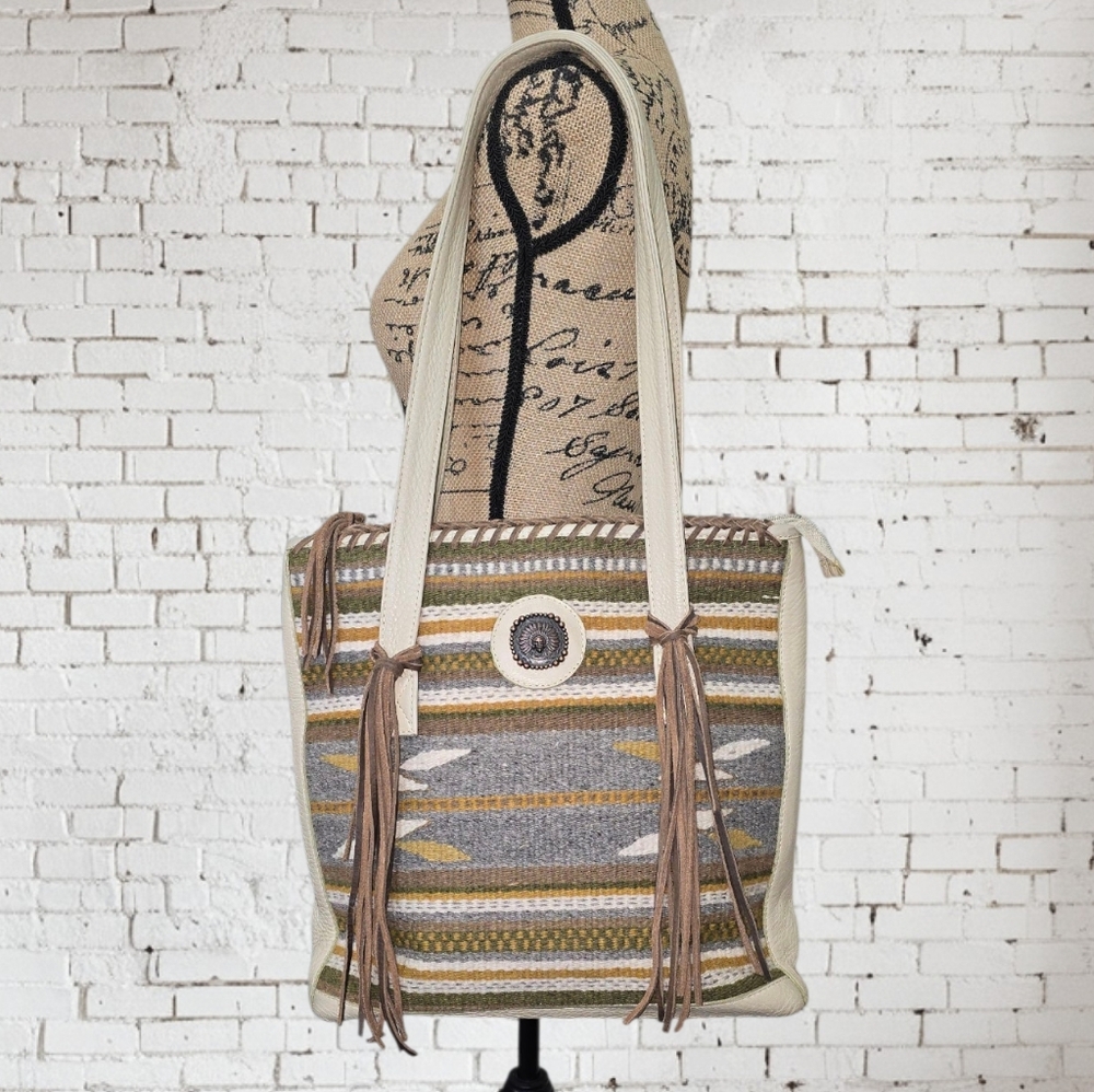 Stylish Beige and Brown Women's Bag